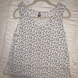 Old Navy tank top white and blue